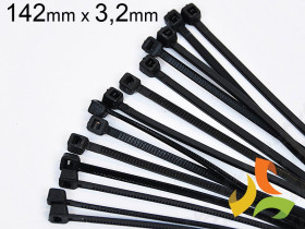 OPASKA KABLOWA CZARNA (100szt) 142x3,2mm