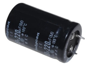 Kondensator elektolityczny 220uF 450V 105C 25x40mm 1szt Rubycon