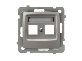 KARO Obudowa gniazda komputerowe podwójne srebrny perłowy GPK-2S/p/43 OSPEL