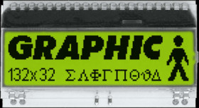 Graphic display, 132 x 32 character, STN, viewing area: 51 x 15 mm, EA DOGM132L-5