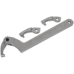 Sealey SMC2L Adjustable C Spanner - Hook &amp; Pin Wrench Set 4pc 51-121mm