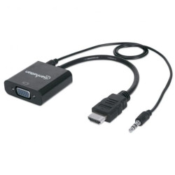 Konwerter HDMI na VGA 1080p M/F audio zasilanie Micro USB