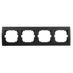 LOGI Ramka poczwórna pozioma 021490042 czarny mat 33577