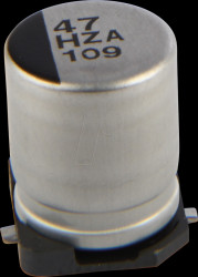 EEHZA1H470P Polymer hybrid SMD electrolytic capacitor, 47 µF, 50 V, 8.0x10.2