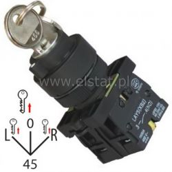 Stacyjka; 3 pozycje stabilne; plastik; L-0-P