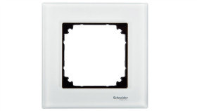 Merten M-Elegance Ramka Pojedyncza Szklana Brylantowy Biały Mtn404119