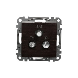 Gniazdo R/TV/SAT końcowe (4dB), wenge, efekt drewna, Sedna Design i Elements SDD181481