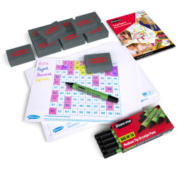 Show-me HSB10A Hundred Square Mini Whiteboards Pack of 10 Sets (31 pieces)