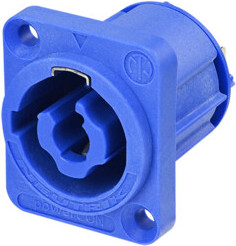 Panel plug, 3 pole, screw mounting, plug-in connection, 2.5 mm², blue, NAC3MPXXA-WOT