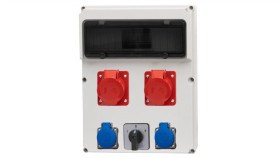 Rozdzielnica Femo 13M - Gniazda 16A 5P, 32A 5P, 2X230v, L/P(32A) /13 Modułów/