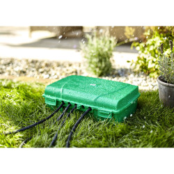 Heitronic 21046 Maximus Distribution Box Green for Outdoor Use