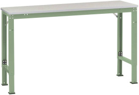 Manuflex AU8009.6011 Stół roboczy UNIVERSAL z płytą dekoracyjną PCW, szer. X gł. X wys. = 1000 x 600 x 722-1022 mm resed
