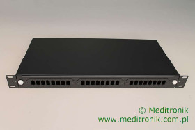Przełącznica światłowodowa 24xSC simplex/24xLC duplex 19" 1U czarna