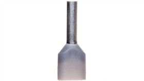 Końcówka Tulejkowa Podwójna Izolowana /Szara/ Tv 0,75-8 /100Szt./