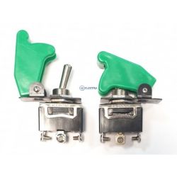 przełącznik dźwigniowy "lotniczy", SPDT, ON-ON zielony