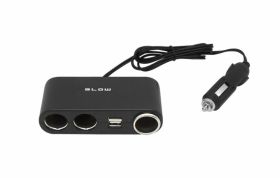 Rozgałęźnik zapalniczki samochodowej 3 gniazda + 2xUSB