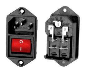 GNIAZDO ZASILANIA IEC Z WŁĄCZNIKIEM PODŚWIETLANYM (ZLAC IEC8732)