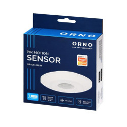 Inteligentny czujnik ruchu 360st.ultra płaski 2,5cm. IP20 2000W ORNO WiFi Tuya smart biały / OR-CR-276/W
