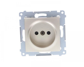 Simon 54 Gniazdo pojedyncze b/u 16A IP20 złoty mat DG1Z.01/44