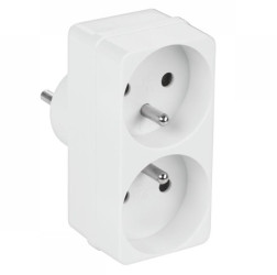 Rozgałęziacz 230v 2gniazda + uziem.
