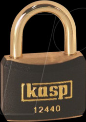K12440BLAD Brass lock, black sheathed