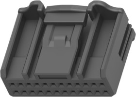 Socket, unequipped, 24 pole, straight, 2 rows, black, 1717112-2