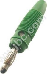 RA-171 GN Wtyk izolowany 4mm lamelkowy z poprzecznym otworem 4mm, przyłącze przykręcane, zielony, RA171GN, WYPRZEDAŻ