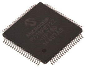 Mikrokontroler Microchip PIC18F TQFP 44-pinowy Montaż powierzchniowy PIC 64 kB 8bit CAN: 64MHz RAM:1,024 kB, 3,896 kB