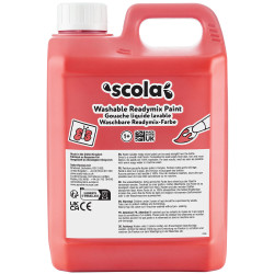 Scola DAMW2LT/24 Washable Readymix 2L Brilliant Red