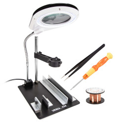 Uchwyt do mocowania HotAir z magnetycznym stolikiem lupa LED Yihua YH 628A-IV