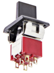 Przełącznik kołyskowy (Wł.)-wył.-(wł.) Nie 5 A DPDT Czarny TE Connectivity