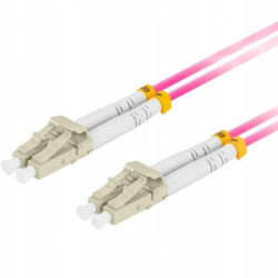 Patchcord światłowodowy MM LC/UPC-LC/UPC duplex 3mm OM4 purple 1m LANBERG
