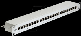 43300 Delock 19“ Patchpanel 24 Port Cat.6 grau