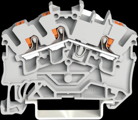 2202-6301 Feed-through terminal block, 3-wire, Ø 0.25 - 4 mm²