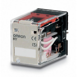 Przekaźnik monostabilny 12V ac DPDT Omron 1.3W, Wciskane 46 Ω