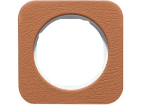 BERKER R.1 Ramka 1 pojedyncza skóra/biały 10112369 HAGER