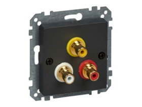 MERTEN SYSTEM M Gniazdo wtykowe złącza audio/wideo antracyt MTN4351-0414 SCHNEIDER ELECTRIC