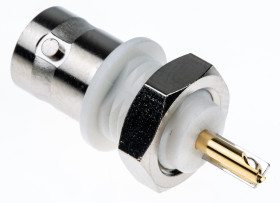 Złącze koncentryczne Montaż na panelu Żeński 50Ω typ złącza Złącze BNC 0 to 4GHz Lutowane