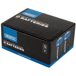 Draper 03980 PowerUP Ultra Alkaline D Batteries (Pack of 12)