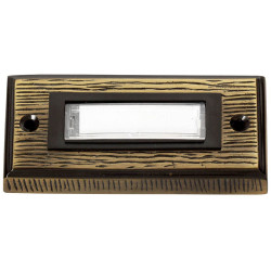Heidemann 70301 Bell Panel Bronze Wood Look with Nameplate 24V 1A