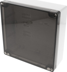 PC enclosure, (L x W x H) 160 x 160 x 61 mm, light gray (RAL 7035), IP66, 1554R2GYSL