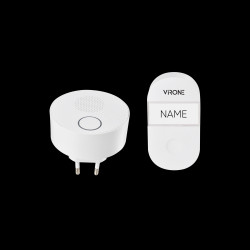 Dzwonek bezprzewodowy SONUS AC. sieciowy. przycisk bezbateryjny. learning system. 38 dźwięków. 100m DB-2