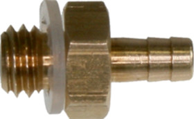 Hose grommet, L 12.5 mm, brass, for 4 x 1 tubing, 50.040