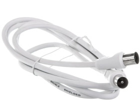 Przewód antenowy IEC 1,5m biały 11510