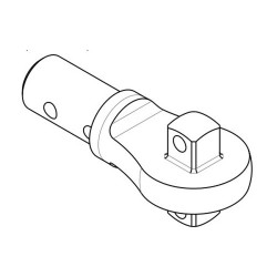 Końcówka wkrętaka Kwadratowy 19 mm SAM dł: 80 mm napęd: 3/8 cala Okrągły