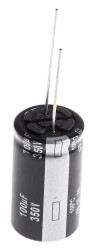 Kondensator 100μF 350V dc Radialny, Otwór przelotowy Panasonic roztaw: 7.5mm 18 (Dia.) x 31.5mm