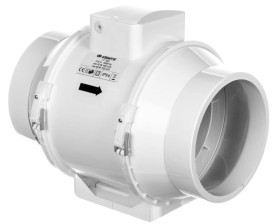 Wentylator kanałowy fi 160 230V 552m3/h 60W o przepływie mieszanym 160mm TT160