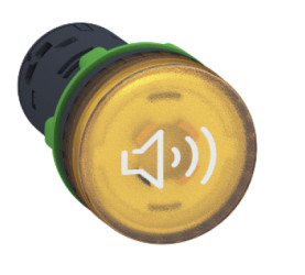 Zestaw sygnalizator akustyczny/brzęczyk 24 V AC/DC Żółty AC, DC IP66, IP67, IP69 Montaż na podstawie 90dB