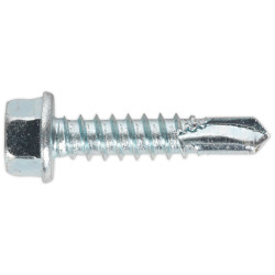 Sealey SDHX5525 Self Drilling Screw 5.5 x 25mm Hex Head Zinc DIN 7504K Pack 100