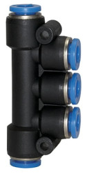 Rozdzielacz pneumatyczny wtykowy wielosegmentowy do węża fi 4 mm